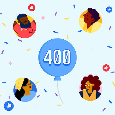 Ich habe jetzt 400 Follower